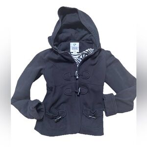 Full Tilt black vintage Y2K toggle button jacket size large